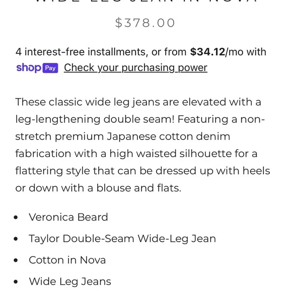 Veronica Beard wide leg jeans - Picture 11 of 14